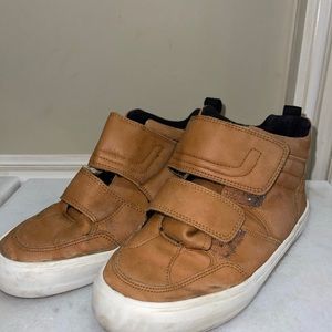 Zara Footwear Kid’s Boy Leather High-Top Velcro Shoes